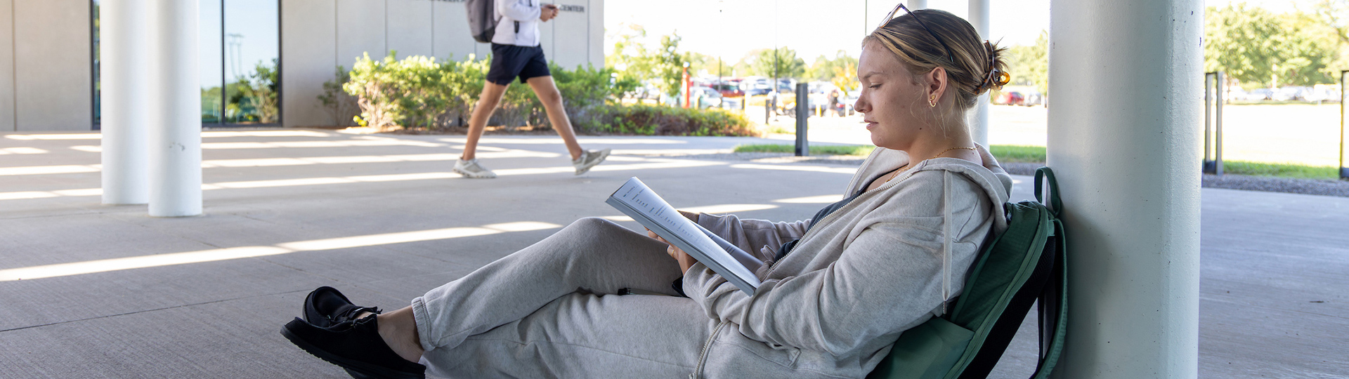 smiling students working together
